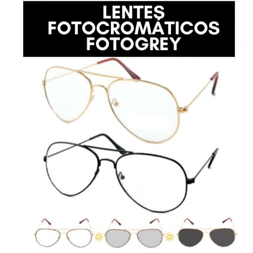 LENTES FOTOGREY ó FOTOCROMÁTICOS CAMBIAN DE COLOR CON EL SOL (INTERIOR CLARO) (EXTERIOR OSCURO) - Image 1