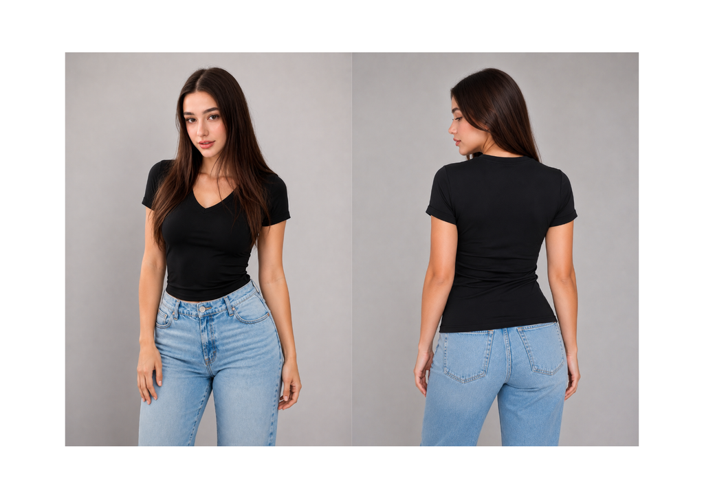 Blusa Alicrada Cuello V Essentials